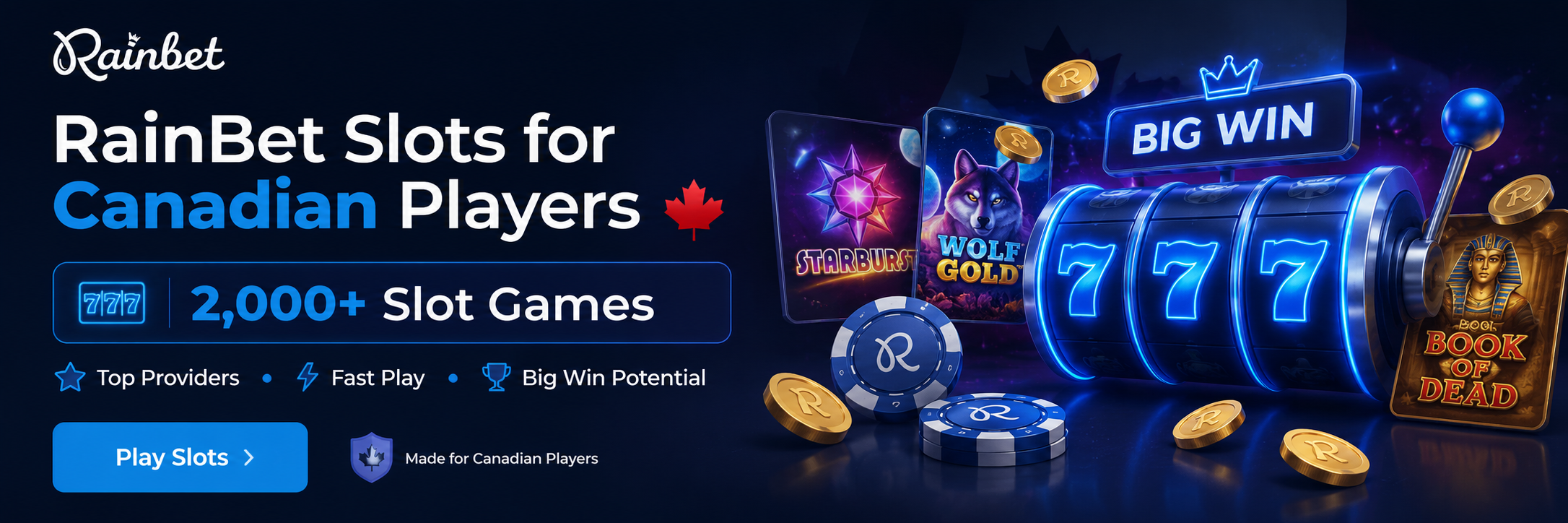 Slots and table games at Rainbet